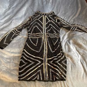 Sequin Party Dress Gold/Silver/Black